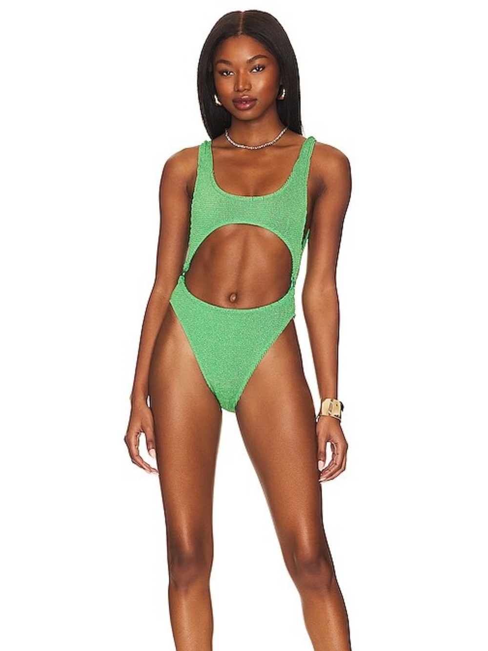 GOOD AMERICAN Always Fits Sculpt Monokini‎ in Summer Green002 1x/2x